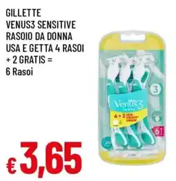 Galassia superstore Gillette Venus3 Sensitive Rasoio da donna offerta