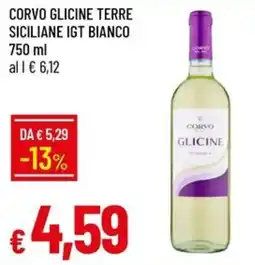 Galassia Corvo Glicine Terre Siciliane IGT Bianco offerta