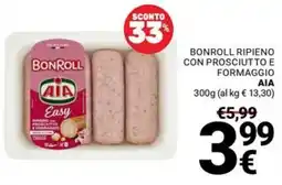 Supermercati Gulliver Bonroll ripieno con prosciutto e formaggio AIA offerta