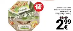 Supermercati Gulliver Cereallegre Cous Cous con Pollo e Verdure Bonduelle offerta
