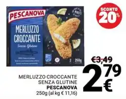 Supermercati Gulliver Merluzzo croccante senza glutine Pescanova offerta