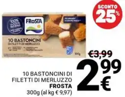 Supermercati Gulliver 10 bastoncini di filetti di merluzzo frosta offerta