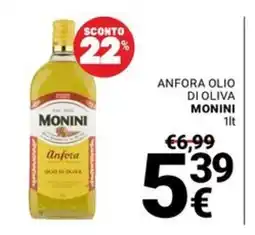 Supermercati Gulliver Anfora olio di oliva Monini offerta