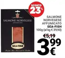Supermercati Gulliver Salmone norvegese affumicato Sea-Fish offerta