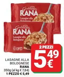 Supermercati Gulliver Lasagne alla Bolognese Rana offerta