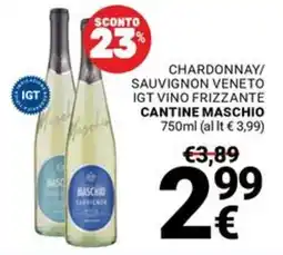 Supermercati Gulliver Chardonnay/Sauvignon Veneto IGT Vino Frizzante Cantine Maschio offerta