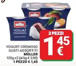 Supermercati Gulliver Yogurt cremoso Müller offerta