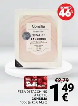 Supermercati Gulliver Fesa di tacchino Consilia offerta
