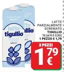Supermercati Gulliver Latte parzialmente scremato Tigullio offerta