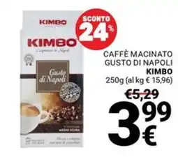 Supermercati Gulliver Caffè macinato Gusto di Napoli Kimbo offerta