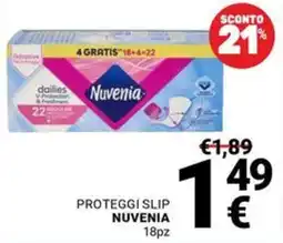 Supermercati Gulliver Proteggi slip Nuvenia offerta