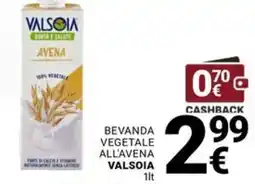 Supermercati Gulliver Beveranda vegetale all'avena Valsoia offerta