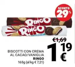 Supermercati Gulliver Biscotti con crema Ringo offerta