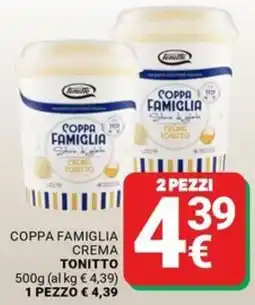 Supermercati Gulliver Coppa Famiglia Crema Tonitto offerta