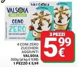 Supermercati Gulliver Cono zero Valsoia offerta