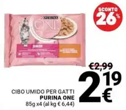 Supermercati Gulliver Cibo umido per gatti Purina One Junior offerta