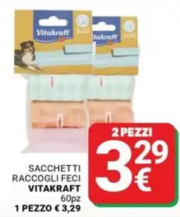 Supermercati Gulliver Sacchetti raccogli feci Vitakraft offerta