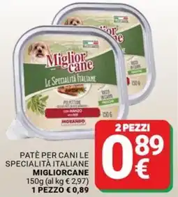 Supermercati Gulliver Paté per cani le specialità italiane MigliorCane offerta