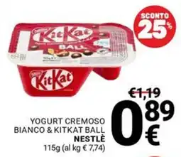 Supermercati Gulliver Yogurt cremoso bianco & KitKat ball Nestlé offerta