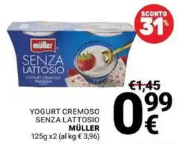 Supermercati Gulliver Yogurt cremoso senza lattosio Müller offerta