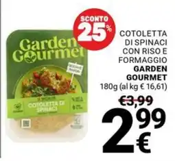 Supermercati Gulliver Cotoletta di spinaci Garden Gourmet offerta