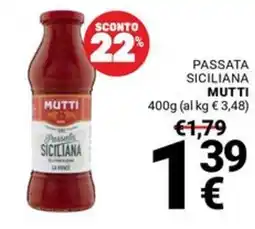 Supermercati Gulliver Passata siciliana Mutti offerta