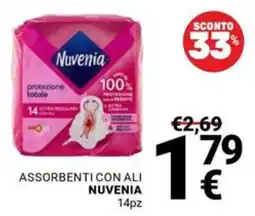 Supermercati Gulliver Assorbenti con ali Nuvenia offerta