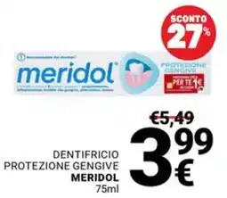 Supermercati Gulliver Dentifricio protezione gengive Meridol offerta