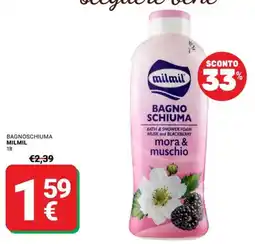 Supermercati Gulliver Bagno schiuma Milmil mora & muschio offerta
