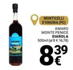 Supermercati Gulliver Amaro Monte Penice Giarola offerta