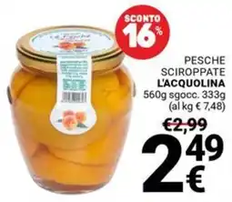 Supermercati Gulliver Pesche sciroppate L'Acquolina offerta