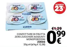 Supermercati Gulliver Confettura di frutta Zuegg offerta