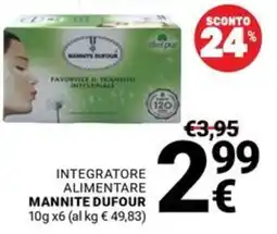 Supermercati Gulliver Integratore alimentare Mannite Dufour offerta