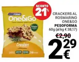Supermercati Gulliver Crackers al rosmarino One&Go offerta