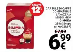 Supermercati Gulliver Capsule di caffè compatibile Lavazza a Modo Mio* Gimoka Espresso Intenso offerta