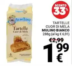 Supermercati Gulliver Tartelle Cuor di Mela Mulino Bianco offerta