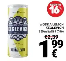 Supermercati Gulliver Wodka Lemon Keglevich offerta