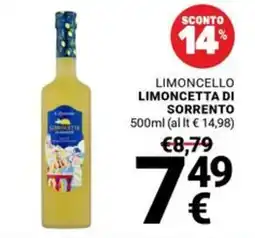 Supermercati Gulliver Limoncello Limoncetta di Sorrento offerta