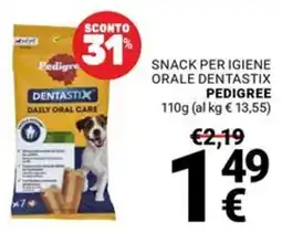Supermercati Gulliver Snack per igiene orale dentastix pedigree offerta