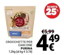 Supermercati Gulliver Crocchette per cani One Purina offerta