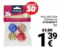 Supermercati Gulliver Palline con sonaglio Vitakraft offerta