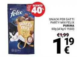 Supermercati Gulliver Snack per gatti party mix Felix offerta