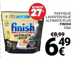 Supermercati Gulliver Pastiglie lavastoviglie ultimate plus finish offerta