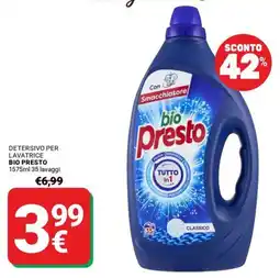 Supermercati Gulliver Detersivo per lavatrice Bio Presto offerta