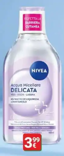 Supermercati Gulliver Acqua Micellare Delicata NIVEA offerta