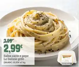 Banco Fresco Salsa cacio e pepe Le Delizie offerta