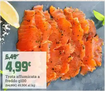 Trota affumicata a freddo