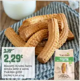 Banco Fresco Biscotti Krumì farro senza latte e uova Yukibio offerta
