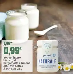 Banco Fresco Yogurt intero bianco Via Lattea offerta