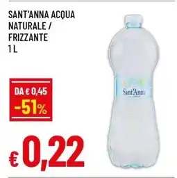 Famila SANT'ANNA ACQUA NATURALE / FRIZZANTE 1 L offerta